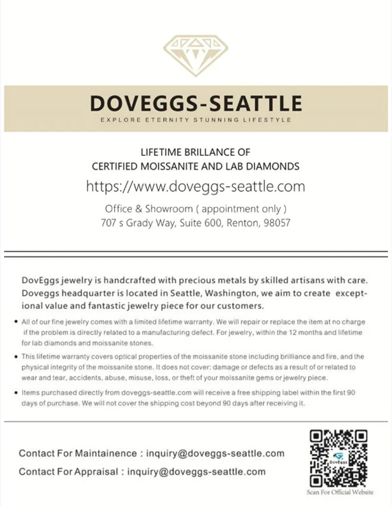 Doveggs half eternity moissanite/lab grown diamond wedding band-1.8mm band width