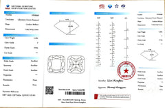 2.18ct Cushion Cut F color - VVS2 Clarity | Doveggs Certified