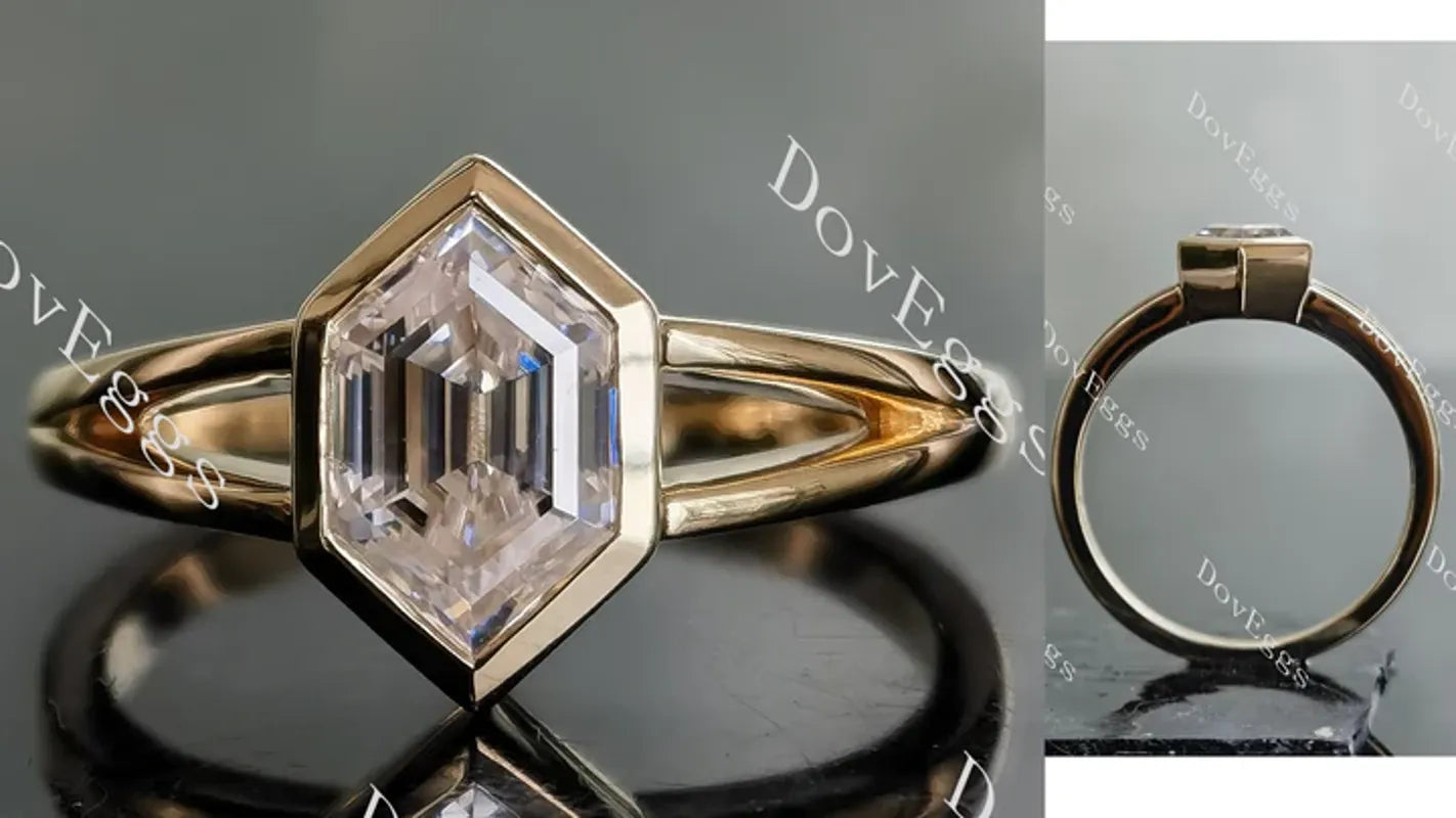 Doveggs solitaire engagement ring semi-mount only(Exclusively to DovEggs Stones)