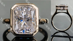 Doveggs bezel engagement ring only semi-mount only(Exclusively to DovEggs Stones)