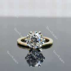 Doveggs Round Solitaire Lab Grown Diamond Engagement Ring