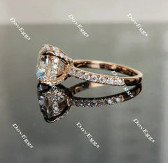 Doveggs eternity pave engagement ring only semi-mount only(Exclusively to DovEggs Stones)