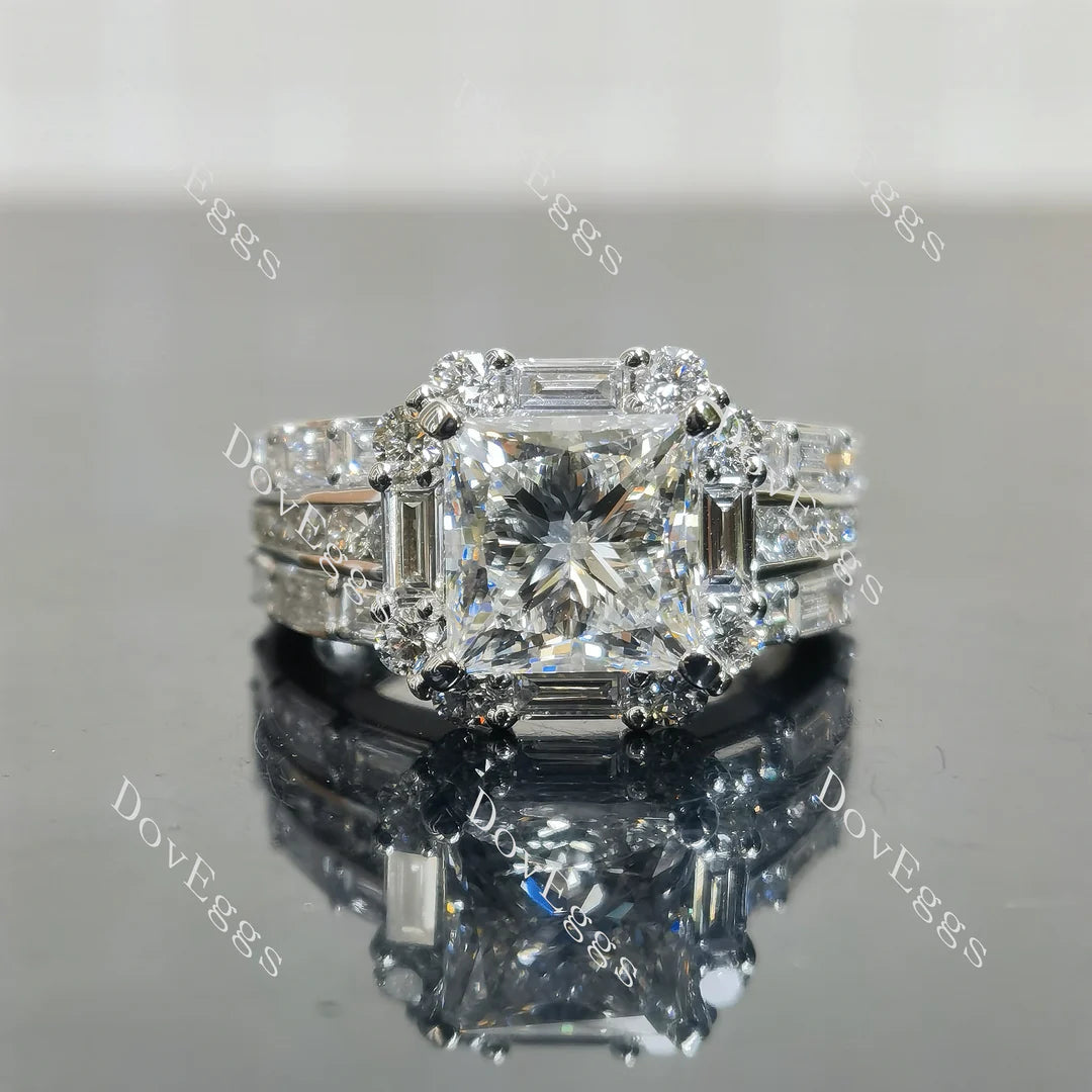 DovEggs halo pave art deco engagement ring only semi-mount only(Exclusively to DovEggs Stones)