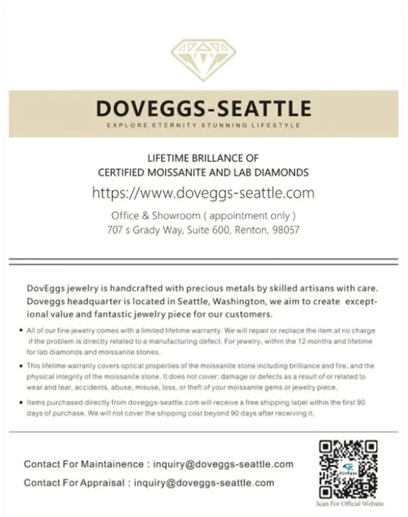 Doveggs three-stone engagement ring only semi-mount only(Exclusively to DovEggs Stones)