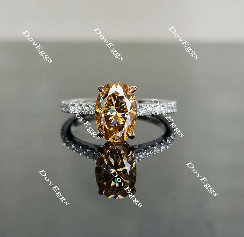 DovEggs pave engagement ring only semi-mount only(Exclusively to DovEggs Stones)