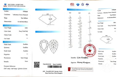 1.60ct Pear Brilliant Cut Lab Diamond - F. V. Pink Color VS1 | Doveggs Certified