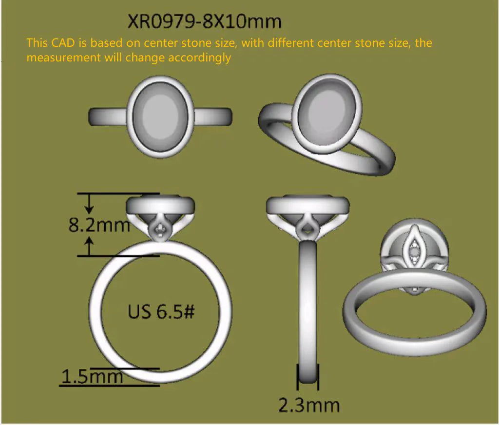 Wendyann's- Oval bezel setting oval moissanite engagement ring| Doveggs