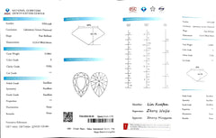 3.246ct Pear Cut Lab Diamond - E Color VVS2 | Doveggs Certified