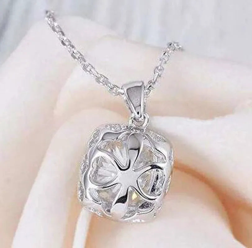 Halo lab diamond pendant necklace semi-mount only(Exclusively to DovEggs Stones)