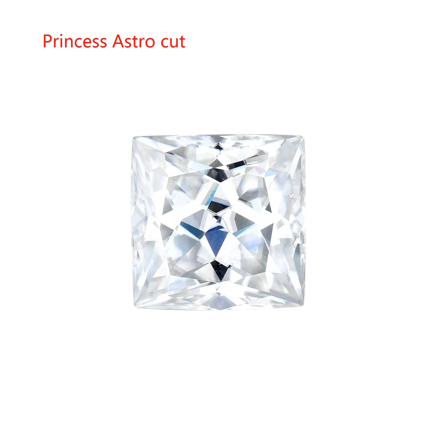 Doveggs 0.8ct-5ct princess lab created moissanite loose stone