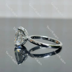 La Rose-Radiant solitaire torus moissanite engagement ring| DovEggs