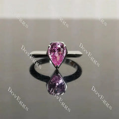 Bezel solitaire engagement ring semi-mount only(Exclusively to DovEggs Stones)