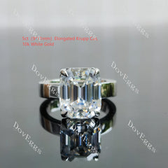 Cushion solitaire moissanite engagement ring| DovEggs