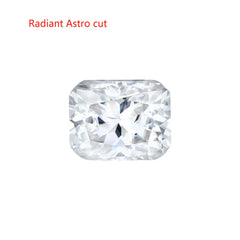 Doveggs 1ct-5ct radiant lab created moissanite loose stone