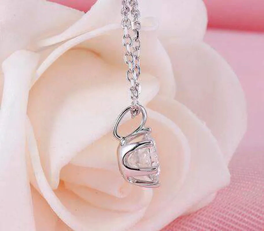Solitaire lab diamond pendant necklace semi-mount only(Exclusively to DovEggs Stones)