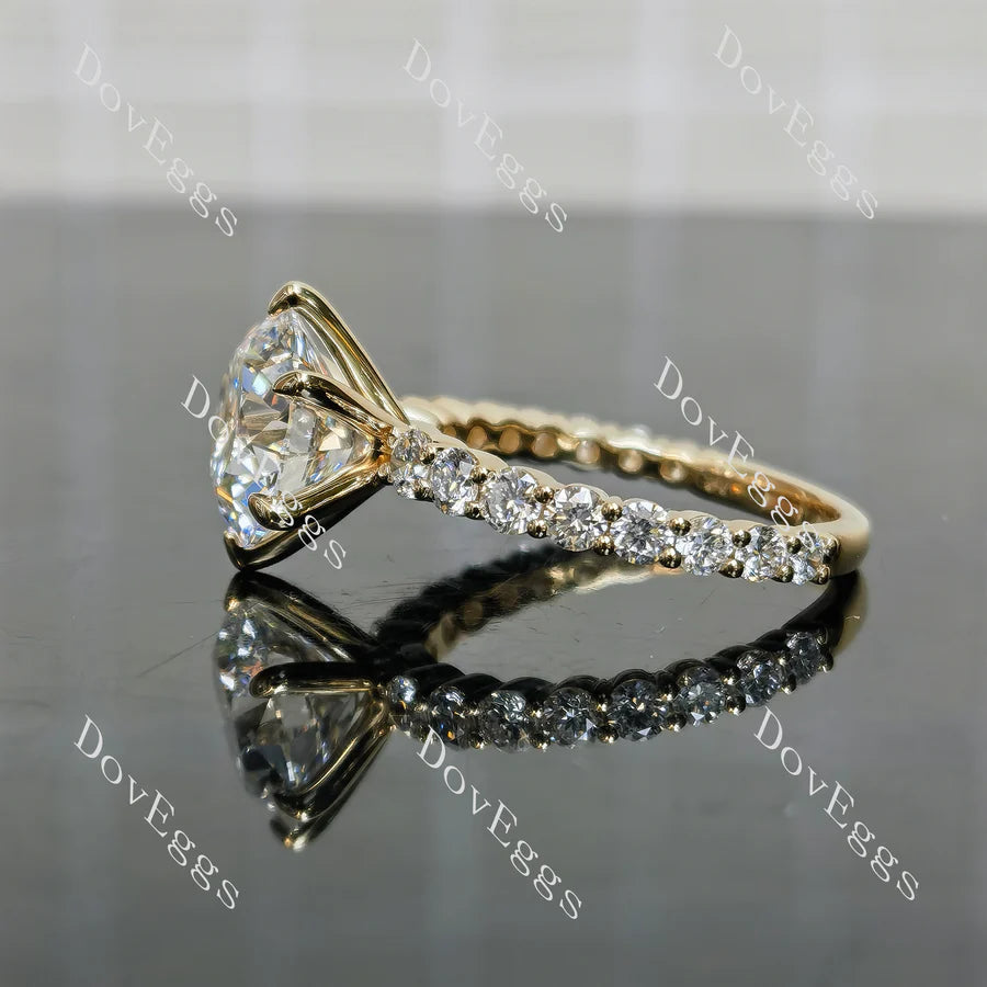 Doveggs pave engagement ring semi-mount only(Exclusively to DovEggs Stones)