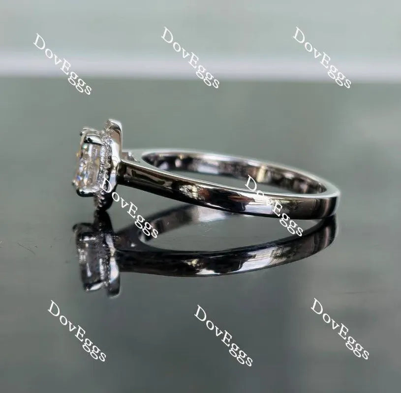 DoveEggs halo setting pave engagement ring semi-mount only(Exclusively to DovEggs Stones)