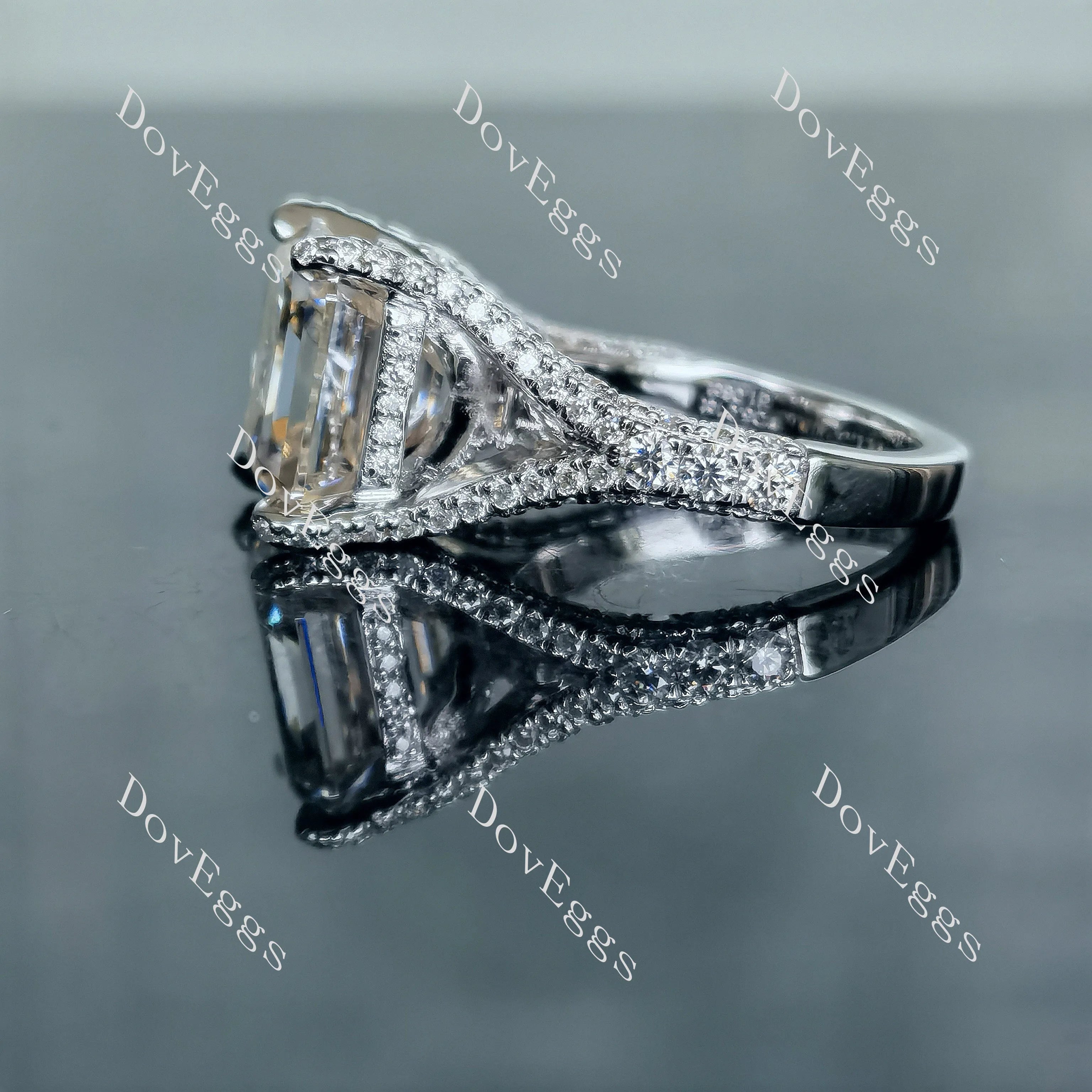The Brooklyn split shank engagement ring only semi-mount only(Exclusively to DovEggs Stones)