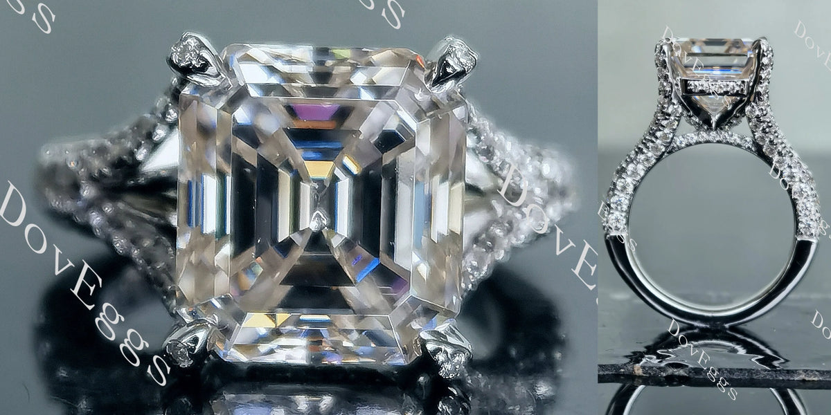 The Brooklyn split shank engagement ring only semi-mount only(Exclusively to DovEggs Stones)