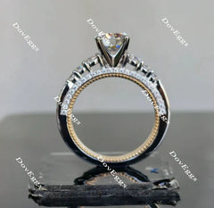 Doveggs side stone channel set engagement ring only semi-mount only(Exclusively to DovEggs Stones)