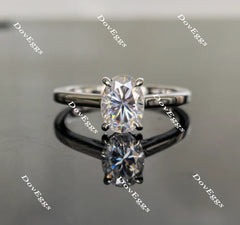 Solitaire engagement ring only semi-mount only(Exclusively to DovEggs Stones)