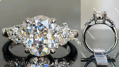 Doveggs side stones engagement ring only semi-mount only(Exclusively to DovEggs Stones)