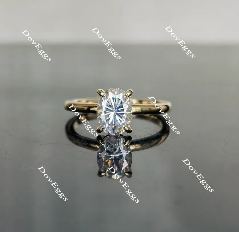 Bailey Jackson-Oval solitaire moissanite engagement ring| Doveggs