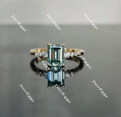 Doveggs side stones engagement ring only semi-mount only(Exclusively to DovEggs Stones)