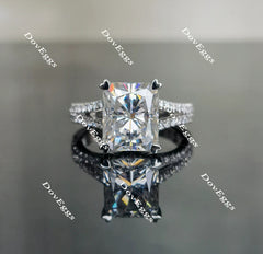 Doveggs split shank pave engagement ring only semi-mount only(Exclusively to DovEggs Stones)