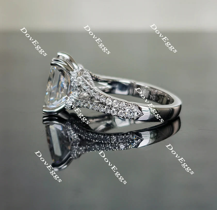 Doveggs split shank pave engagement ring only semi-mount only(Exclusively to DovEggs Stones)