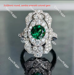Doveggs halo pave engagement ring only semi-mount only(Exclusively to DovEggs Stones)