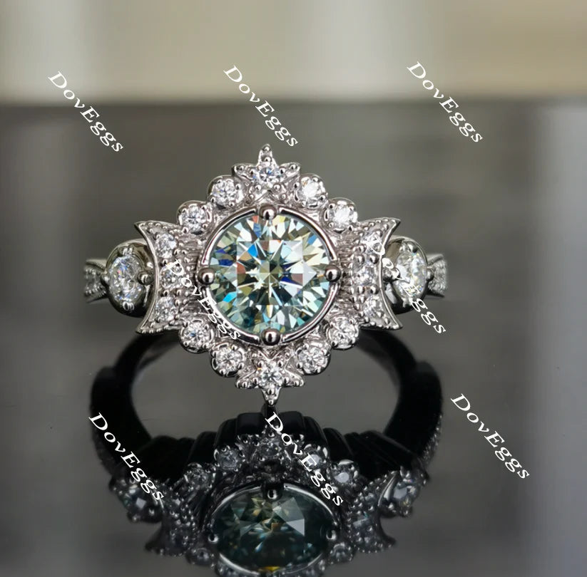 Doveggs art deco engagement ring only semi-mount only(Exclusively to DovEggs Stones)