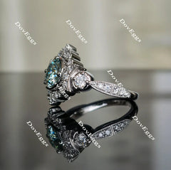 Doveggs art deco engagement ring only semi-mount only(Exclusively to DovEggs Stones)