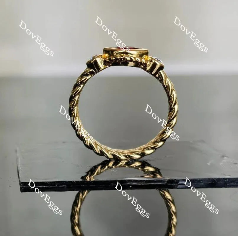 Doveggs bezel setting engagement ring only semi-mount only(Exclusively to DovEggs Stones)