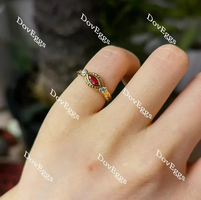 Doveggs bezel setting engagement ring only semi-mount only(Exclusively to DovEggs Stones)