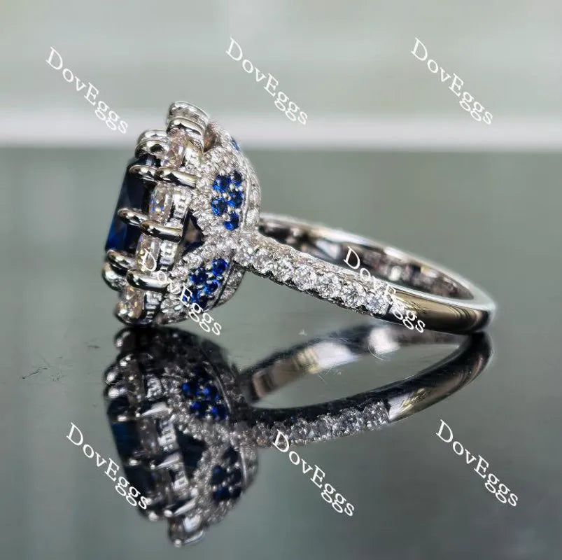 Doveggs half eternity pave engagement ring only semi-mount only(Exclusively to DovEggs Stones)