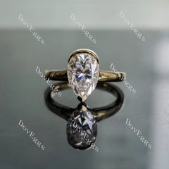 Doveggs bezel engagement ring semi-mount only(Exclusively to DovEggs Stones)