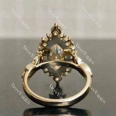 IAIAK-Marquise Modified H&A cut halo moissanite engagement ring| DovEggs