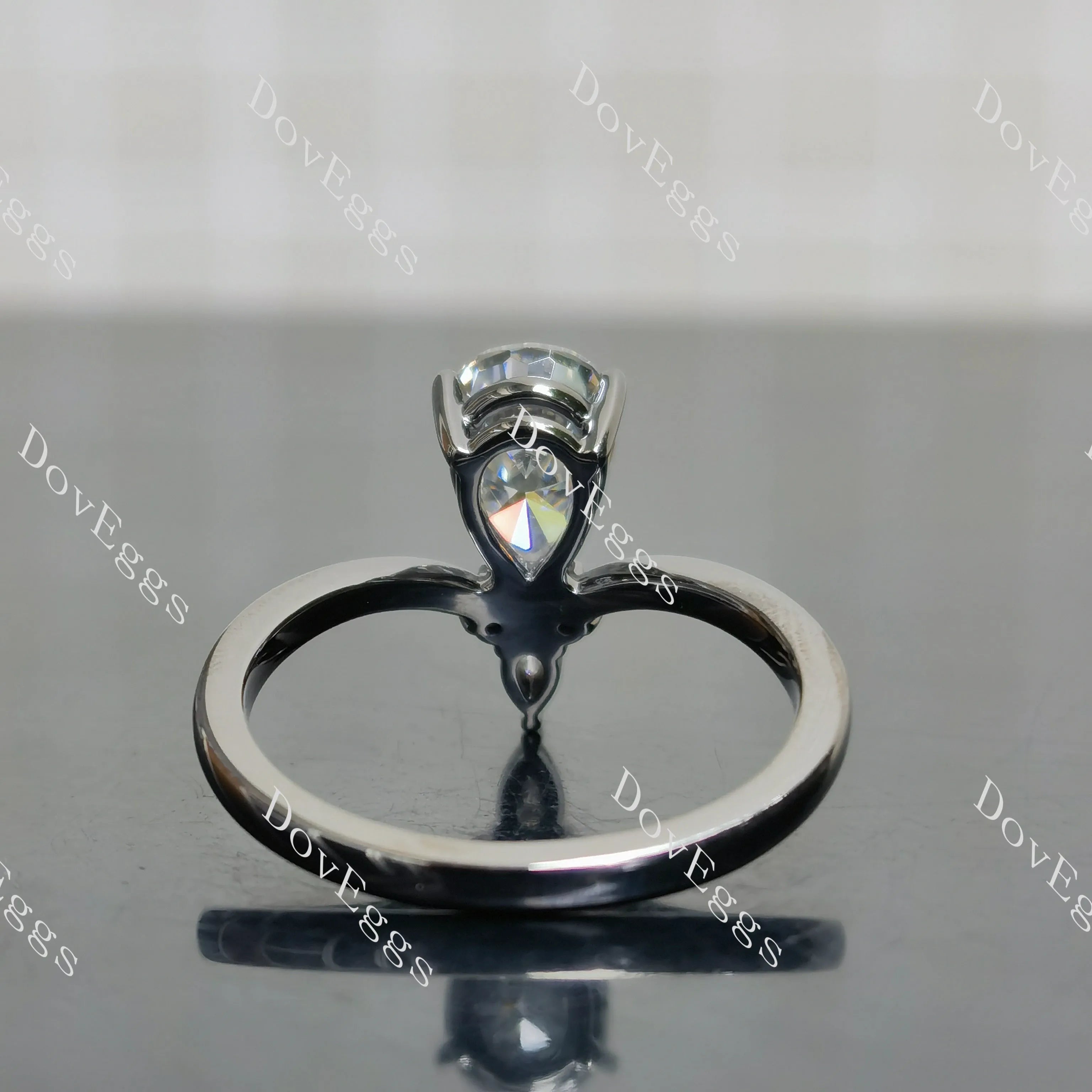 Doveggs art deco engagement ring only semi-mount only(Exclusively to DovEggs Stones)