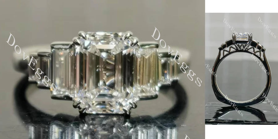 Pave side stones engagement ring only semi-mount only(Exclusively to DovEggs Stones)