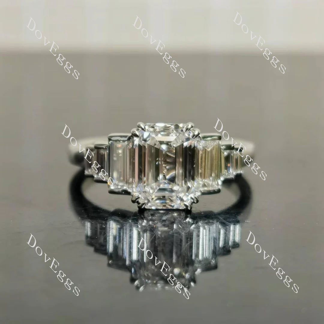 Pave side stones engagement ring only semi-mount only(Exclusively to DovEggs Stones)