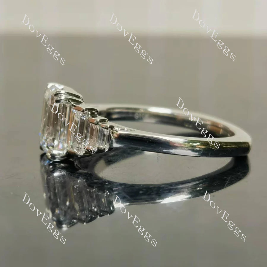 Pave side stones engagement ring only semi-mount only(Exclusively to DovEggs Stones)