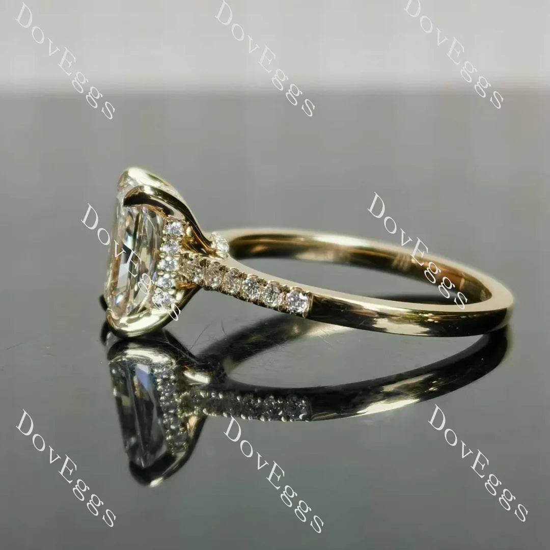 Pave fabulous lab diamond engagement ring set semi-mount only(Exclusively to DovEggs Stones)
