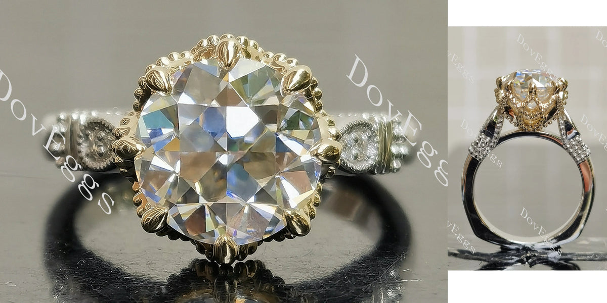 Vintage art deco engagement ring only semi-mount only(Exclusively to DovEggs Stones)