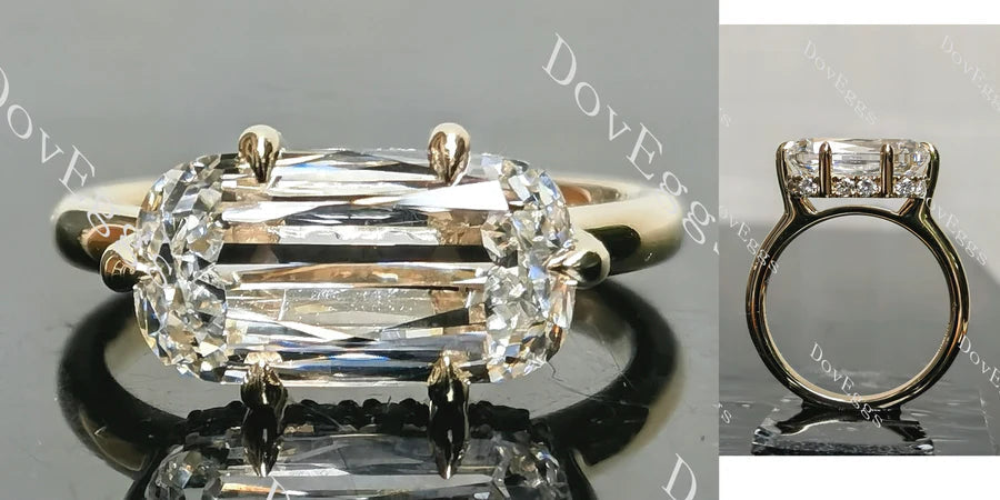 Hidden halo lab diamond engagement ring only semi-mount only(Exclusively to DovEggs Stones)