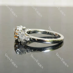 Pave vintage lab diamond engagement ring only semi-mount only(Exclusively to DovEggs Stones)