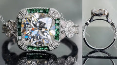 Doveggs halo engagement ring only semi-mount only(Exclusively to DovEggs Stones)