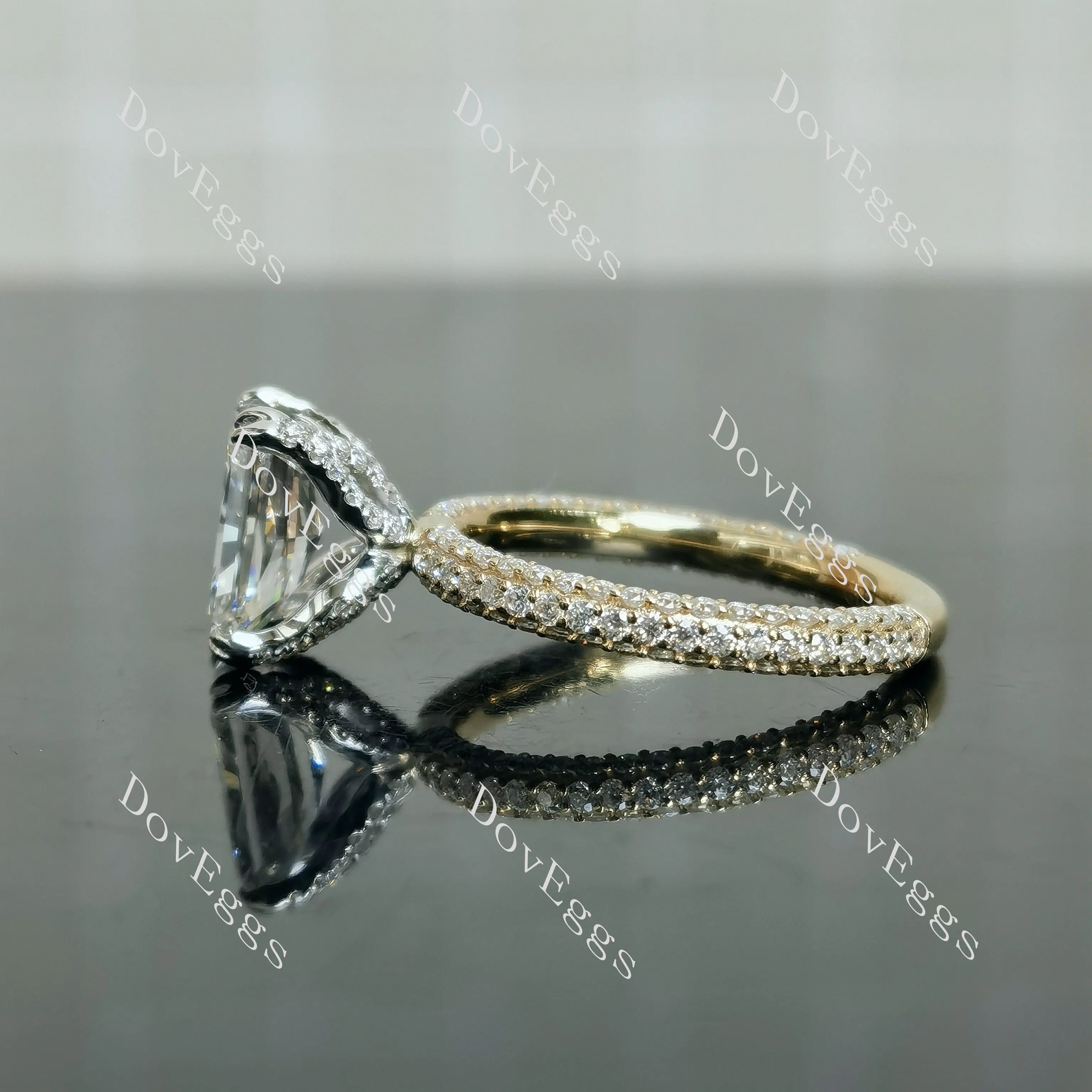 My Promise Radiant Pave 3/4 eternity Lab Grown Diamond Engagement Ring