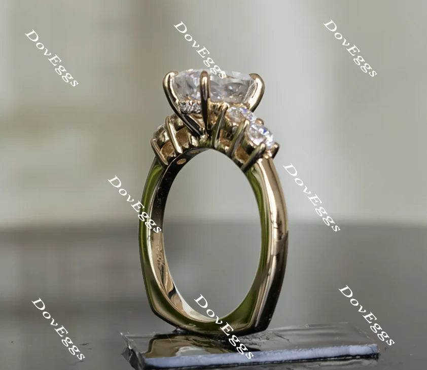 Doveggs side stone engagement ring only semi-mount only(Exclusively to DovEggs Stones)