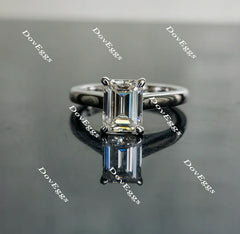 Doveggs solitaire art deco moissanite engagement ring